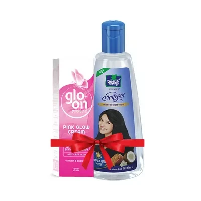 Parachute Advansed Beliphool Coconut Oil 400 ml & Glo-On Pink Glow Cream 50 gm Combo