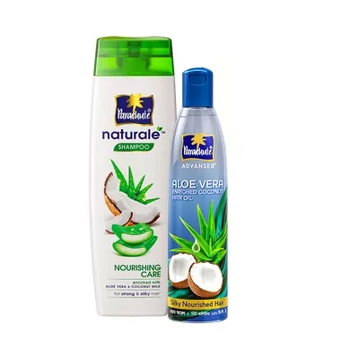 Parachute Naturale Shampoo Nourishing Care (Free Parachute Aloe Vera Hair Oil 150 ml)