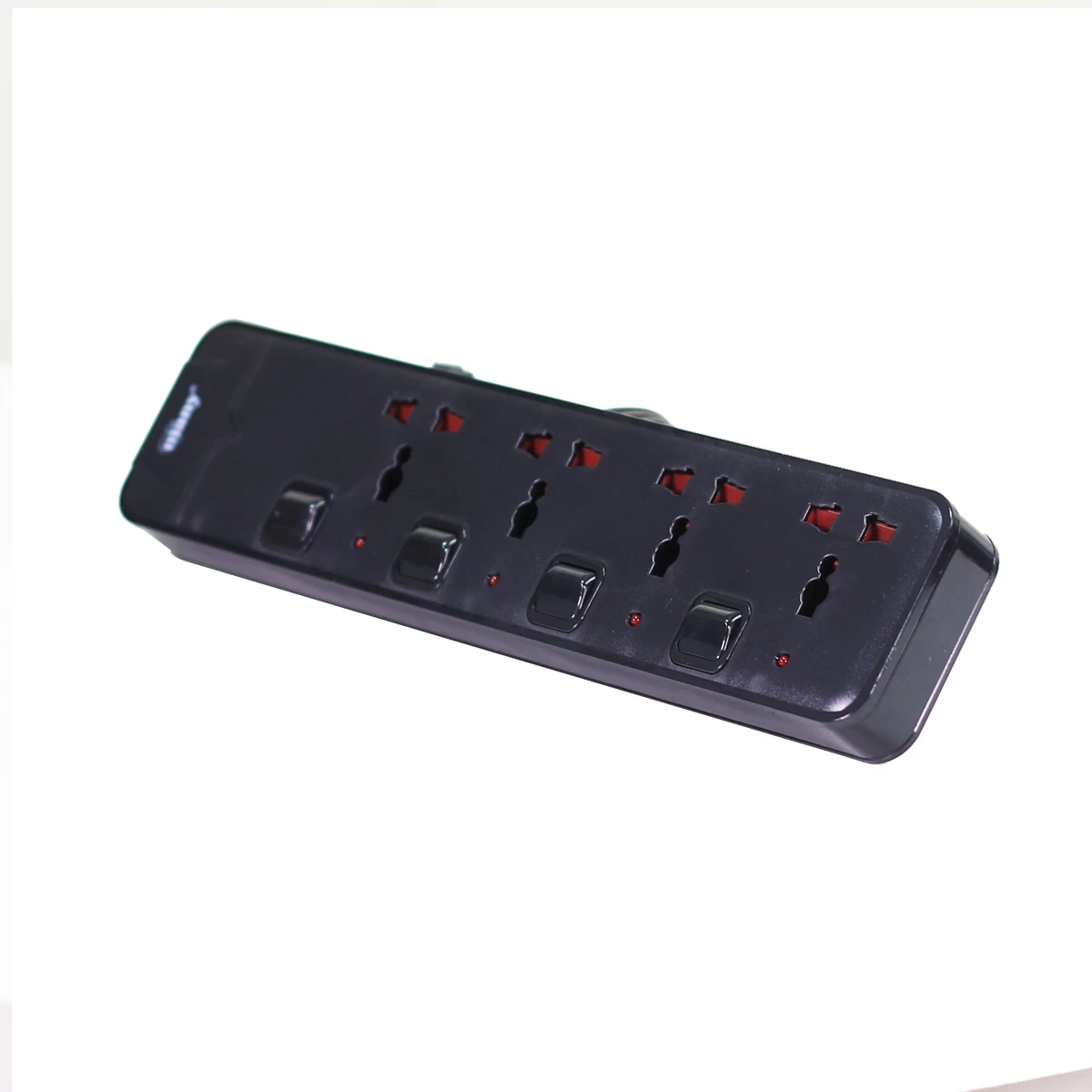 Many 2 Pin 4 Port Black Power Strip # MTS-G241 (3 Meter)