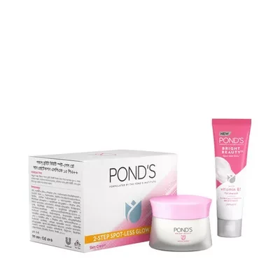 Pond's Bright Beauty Spot-Less Glow Cream 35 gm & Face Wash 19 gm Combo Pack