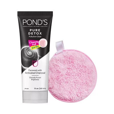 Pond's Face Wash Pure Detox (Free Cleansing Puff)