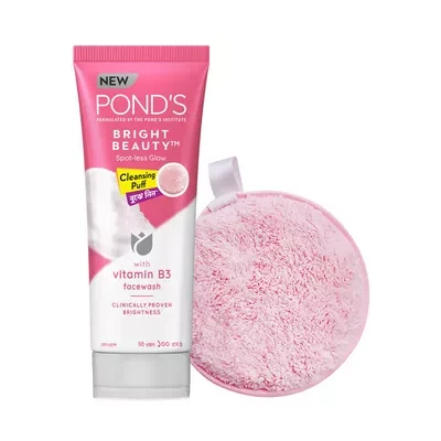 Pond's Face Wash Bright Beauty (Free Cleansing Puff)