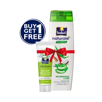 Parachute Naturale Nourishing Care Shampoo (Free Oil Control Face Wash 50 gm)